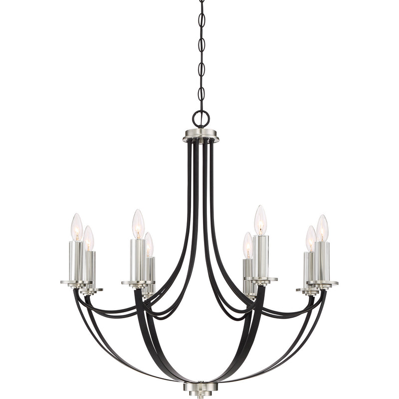 Quoizel - ANA5008K - Eight Light Chandelier - Alana - Mystic Black