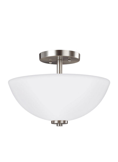 Oslo-Two Light Semi-Flush Convertible Pendant