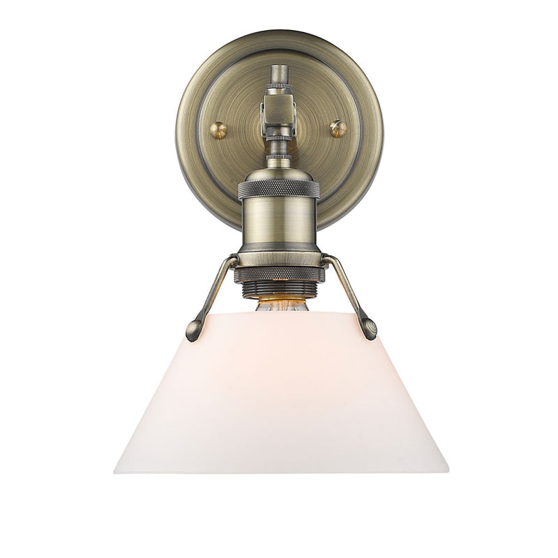 Golden - 3306-BA1 AB-OP - One Light Bath Vanity - Orwell AB - Aged Brass