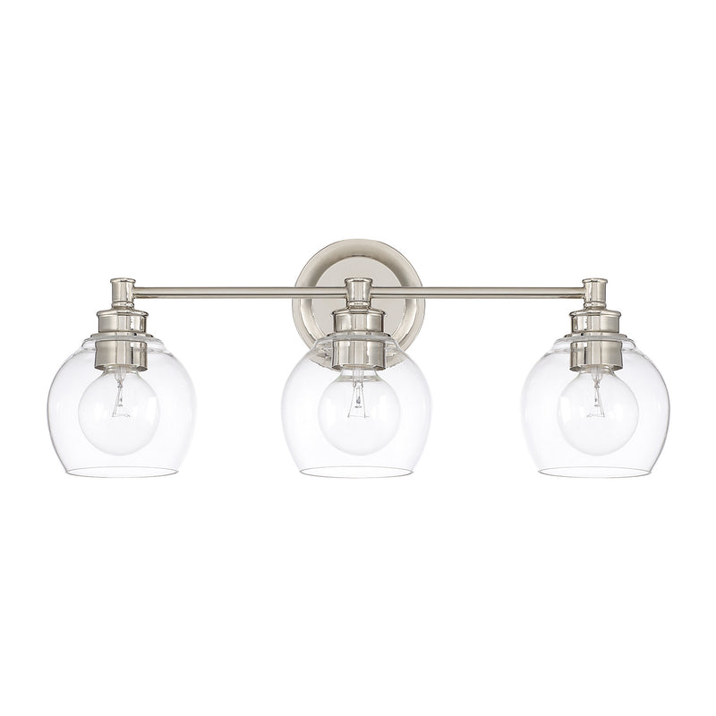 Capital Lighting - 121131PN-426 - Three Light Vanity - Mid Century - Polished Nickel