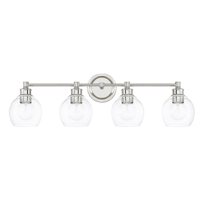 Capital Lighting - 121141PN-426 - Four Light Vanity - Mid Century - Polished Nickel