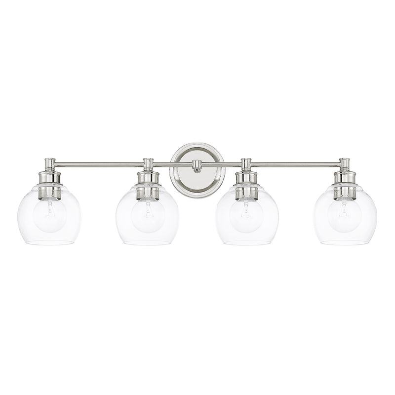 Capital Lighting - 121141PN-426 - Four Light Vanity - Mid Century - Polished Nickel