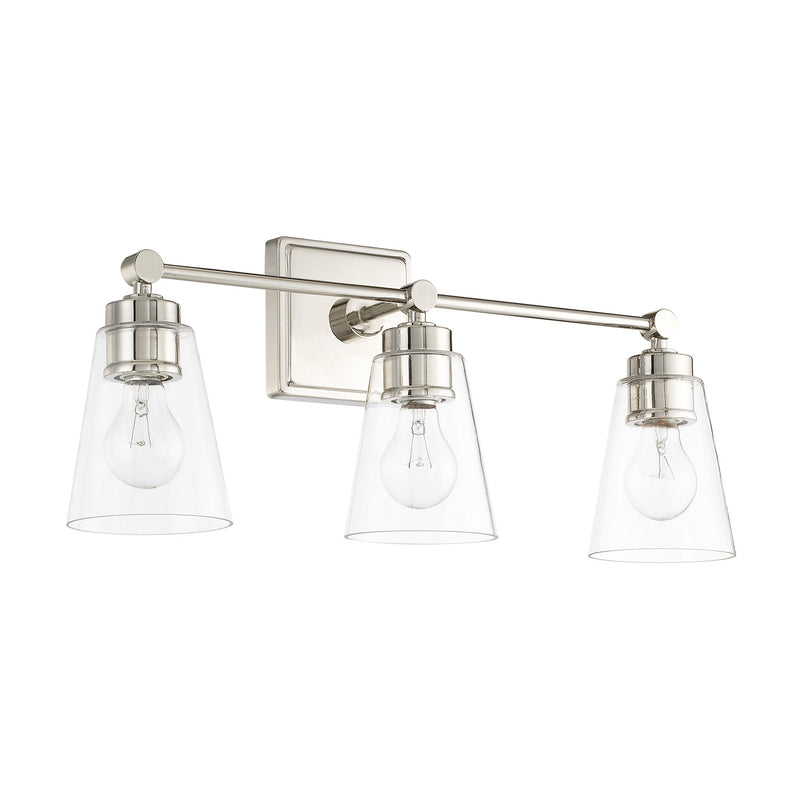 Capital Lighting - 121831PN-432 - Three Light Vanity - Rory - Polished Nickel