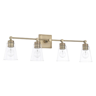 Capital Lighting - 121841AD-432 - Four Light Vanity - Rory - Aged Brass