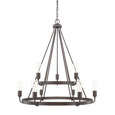 Capital Lighting - 420091BZ - Nine Light Chandelier - Tanner - Bronze