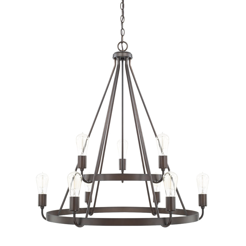 Capital Lighting - 420091BZ - Nine Light Chandelier - Tanner - Bronze