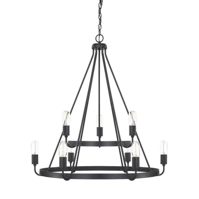 Capital Lighting - 420091MB - Nine Light Chandelier - Tanner - Matte Black