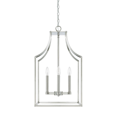 Capital Lighting - 520443PN - Four Light Foyer Pendant - Wright - Polished Nickel