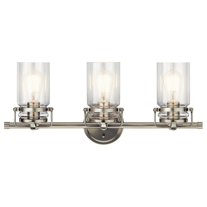 Kichler - 45689NI - Three Light Bath - Brinley - Brushed Nickel