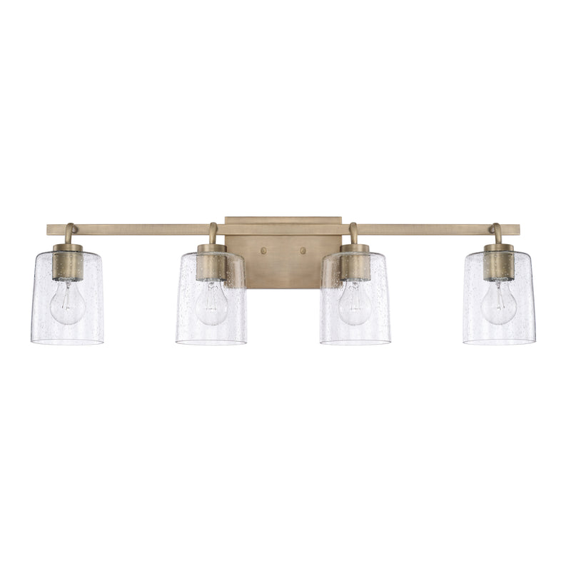 Capital Lighting - 128541AD-449 - Four Light Vanity - Greyson - Aged Brass