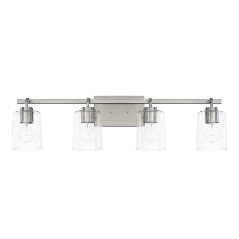 Capital Lighting - 128541BN-449 - Four Light Vanity - Greyson - Brushed Nickel