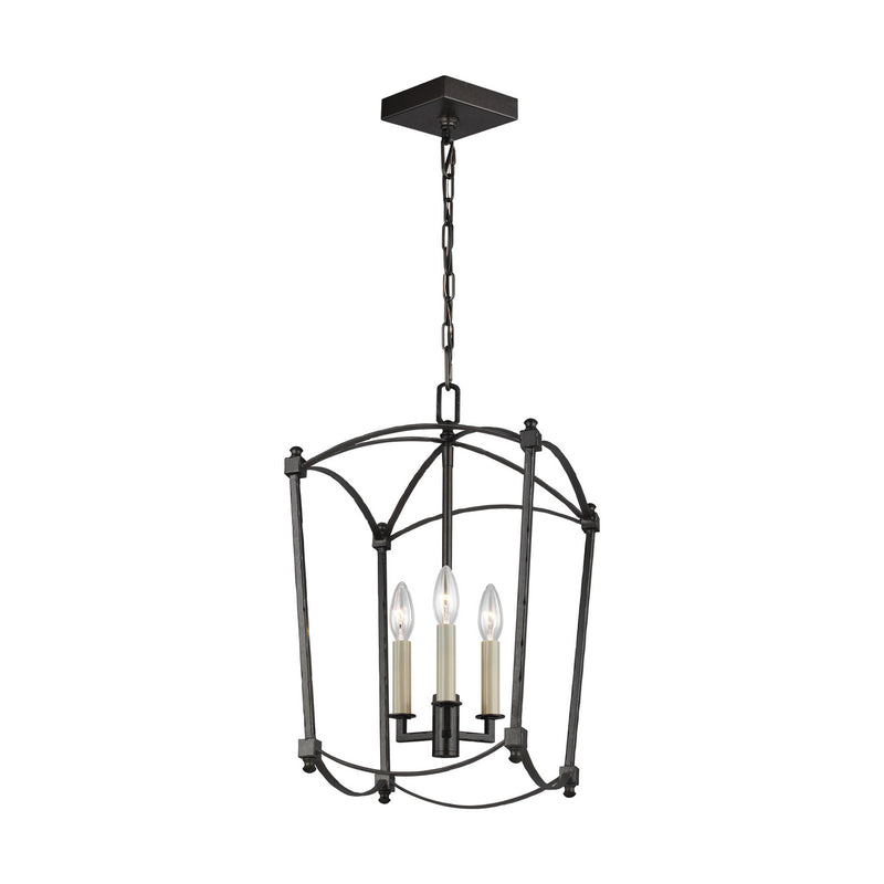 Visual Comfort Studio - F3321/3SMS - Three Light Lantern - Thayer - Smith Steel