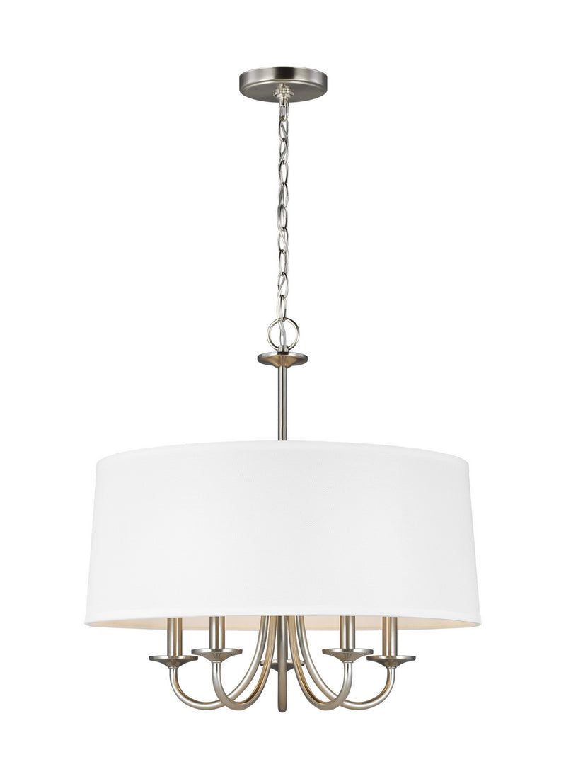 Generation Lighting. - 3320205EN-962 - Five Light Chandelier - Seville - Brushed Nickel