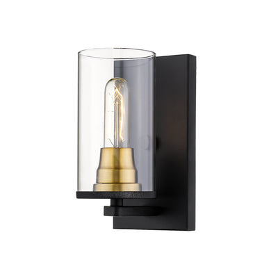 Millennium - 3491-MB/HBZ - One Light Wall Sconce - Pasadena - Matte Black/Heirloom Bronze