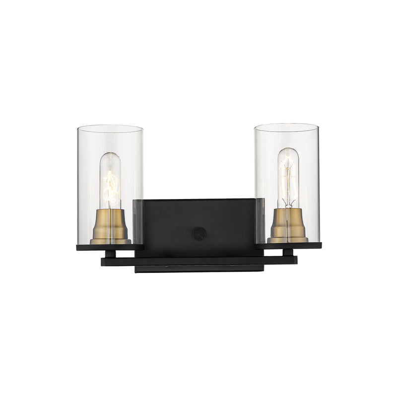 Millennium - 3492-MB/HBZ - Two Light Vanity - Pasadena - Matte Black/Heirloom Bronze