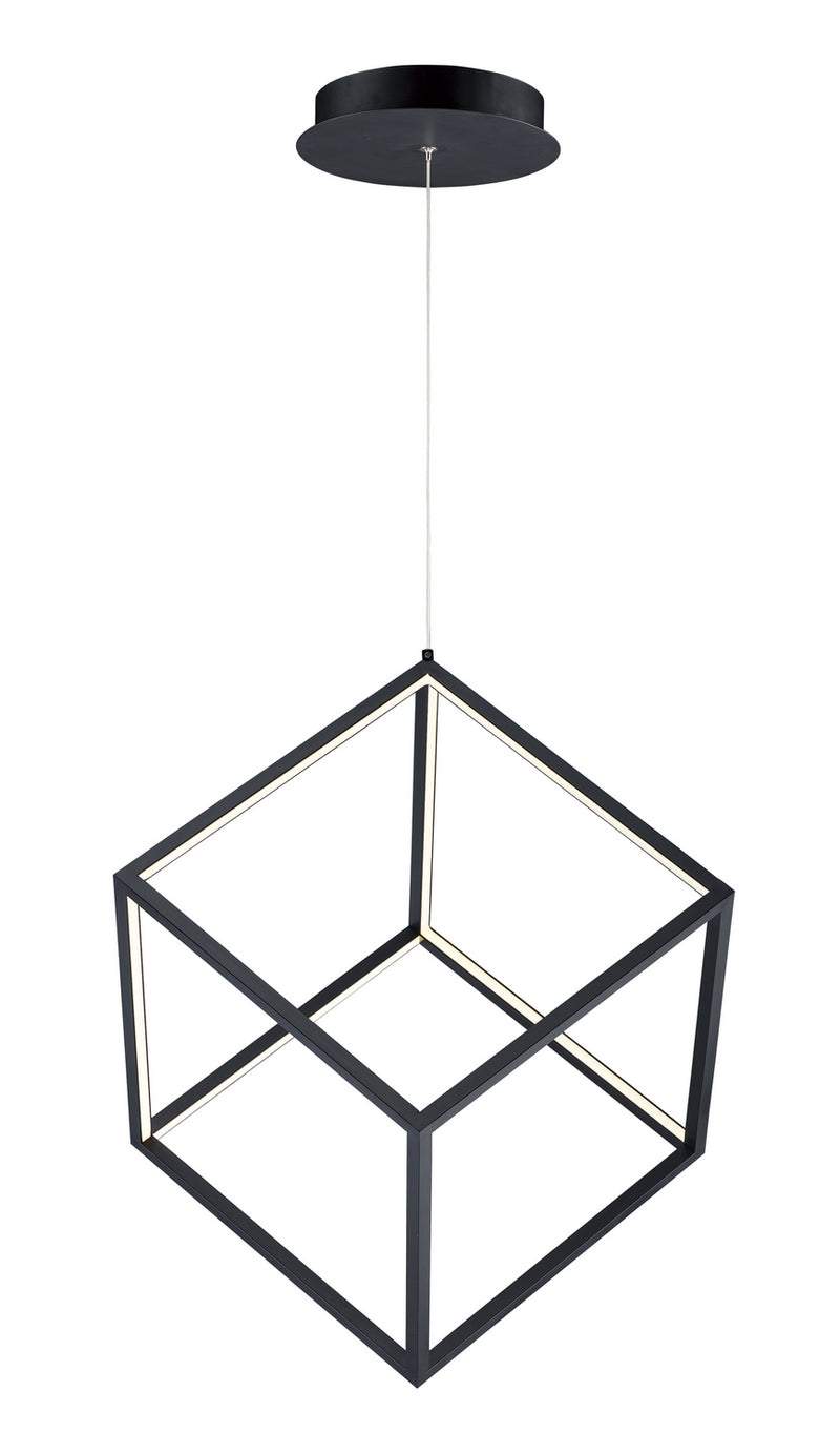 ET2 - E30582-BK - LED Pendant - 4 Square - Black