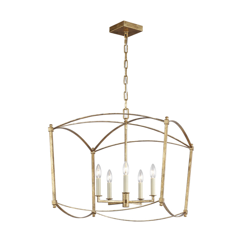 Visual Comfort Studio - F3325/5ADB - Five Light Lantern - Thayer - Antique Gild