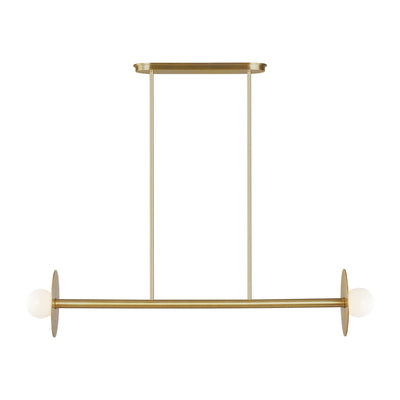 Visual Comfort Studio - KC1012BBS - Two Light Linear Chandelier - Nodes - Burnished Brass