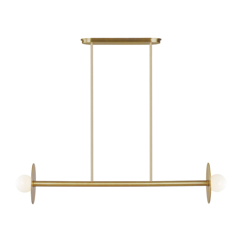 Visual Comfort Studio - KC1012BBS - Two Light Linear Chandelier - Nodes - Burnished Brass