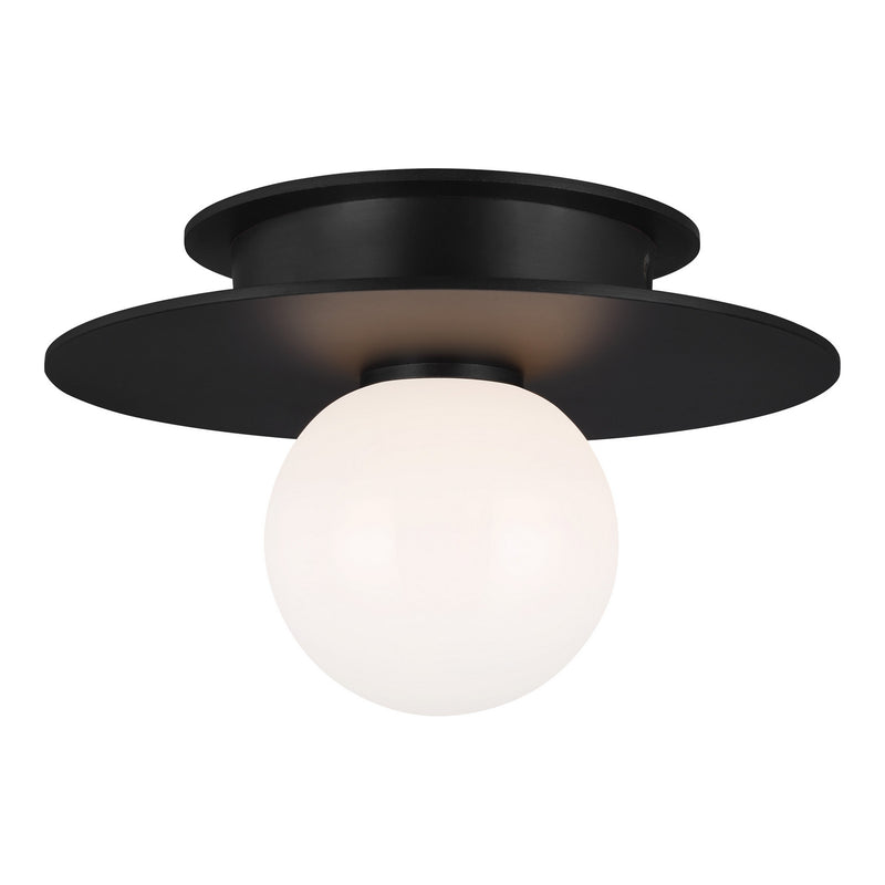 Visual Comfort Studio - KF1001MBK - One Light Flush Mount - Nodes - Midnight Black