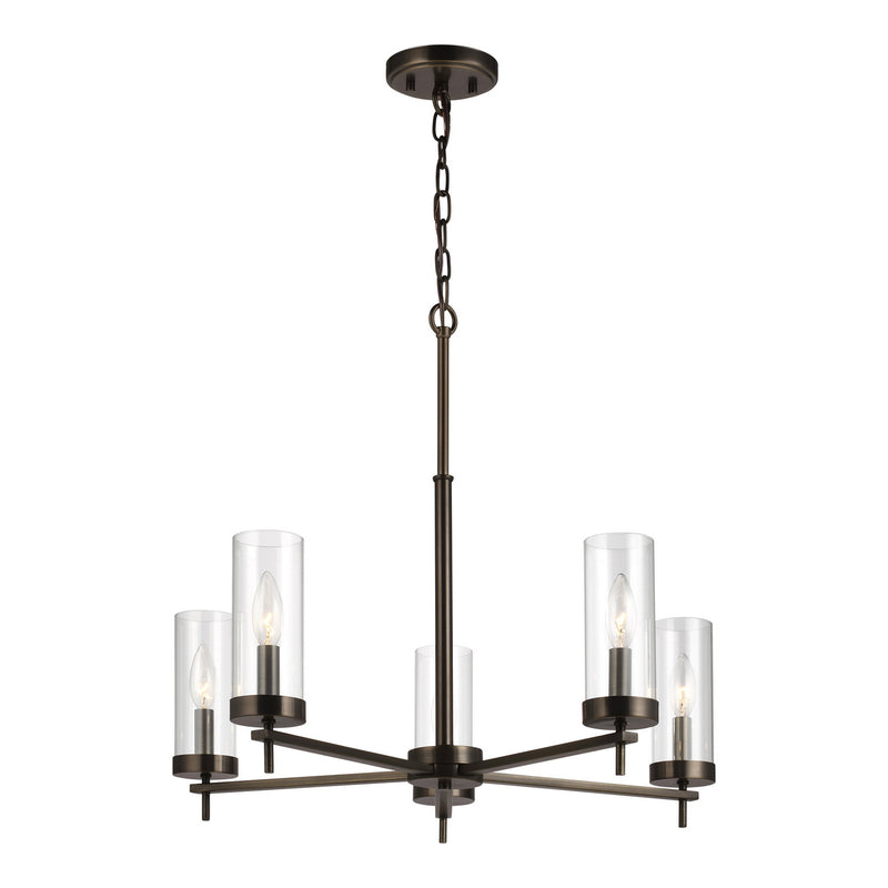 Visual Comfort Studio - 3190305-778 - Five Light Chandelier - Zire - Brushed Oil Rubbed Bronze