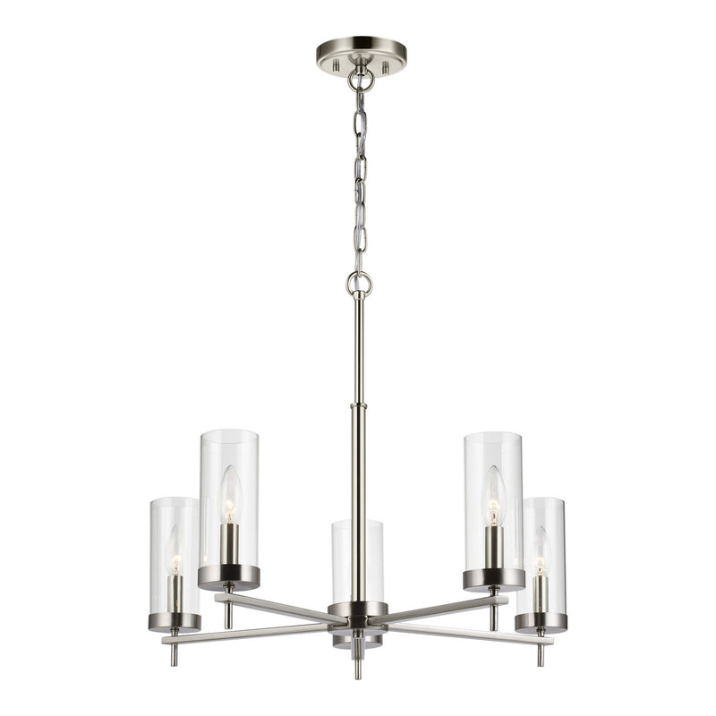 Visual Comfort Studio - 3190305EN-962 - Five Light Chandelier - Zire - Brushed Nickel