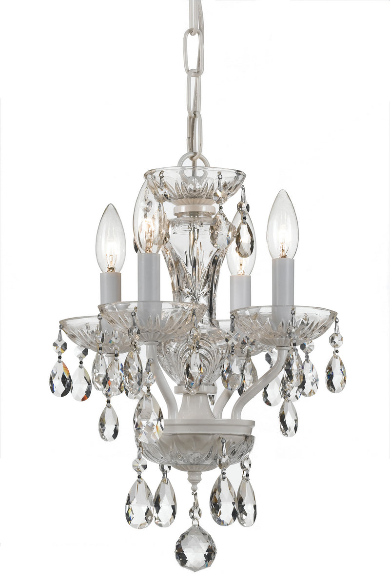 Crystorama - 5534-WW-CL-SAQ - Four Light Mini Chandelier - Traditional Crystal - Wet White