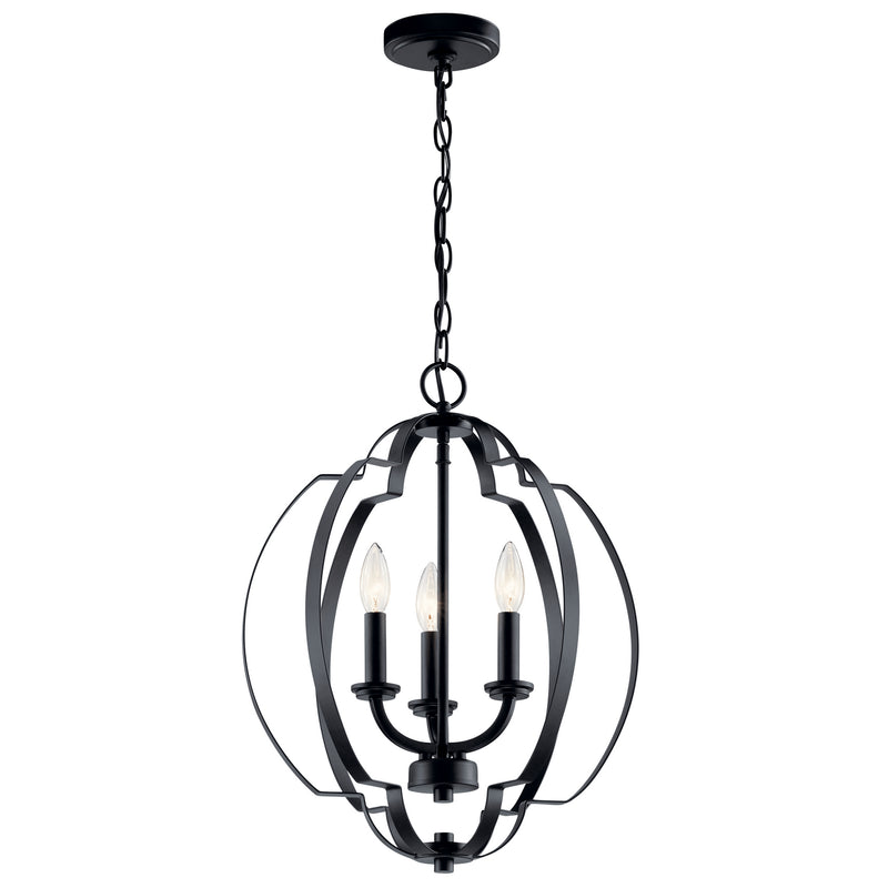 Kichler - 42140BK - Three Light Pendant - Voleta - Black