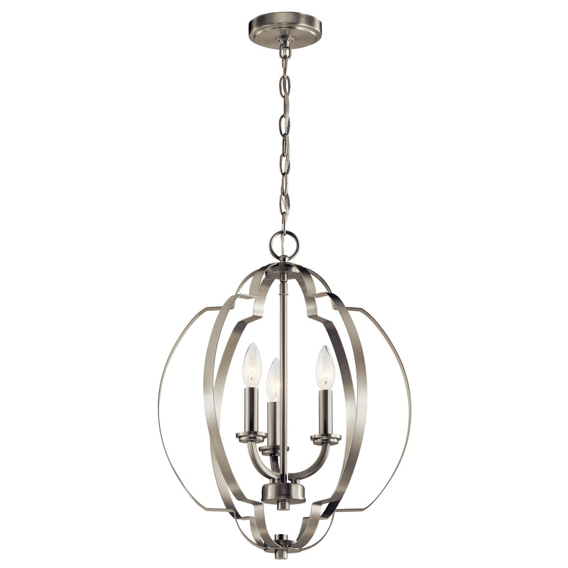 Kichler - 42140NI - Three Light Pendant - Voleta - Brushed Nickel