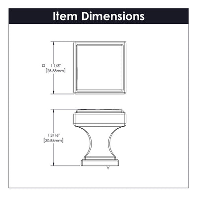 Brownstone Square Knob