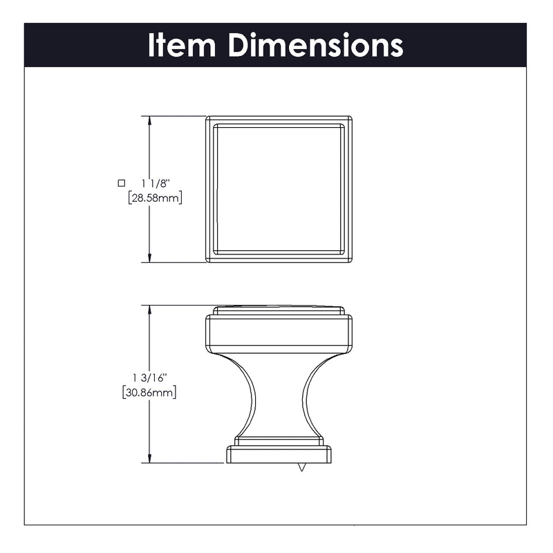 Brownstone Square Knob