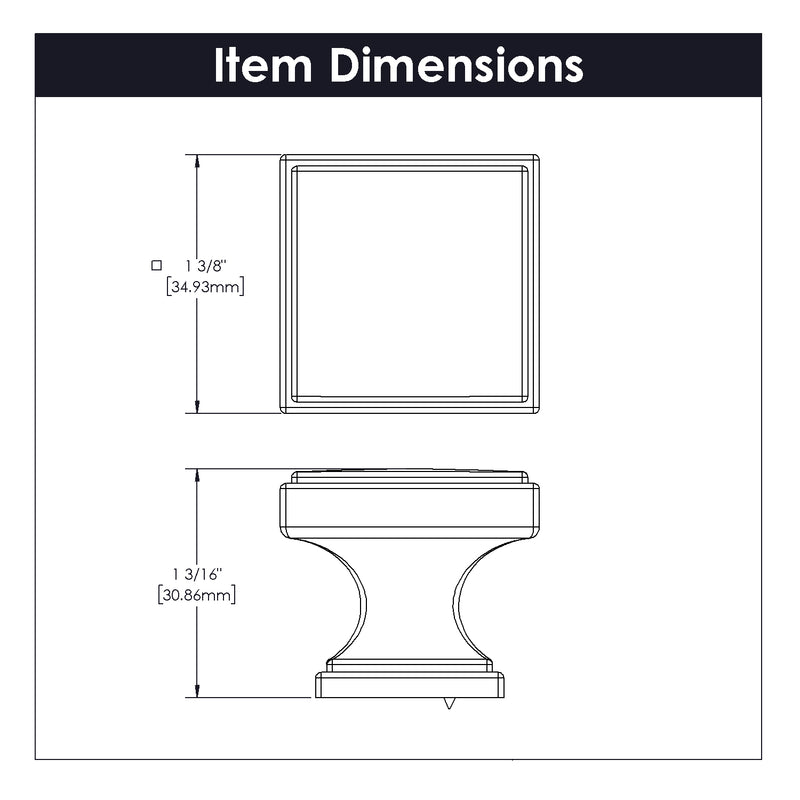 Brownstone Square Knob