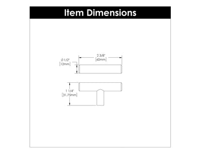 Bar Pulls T-Knob 10 Pack