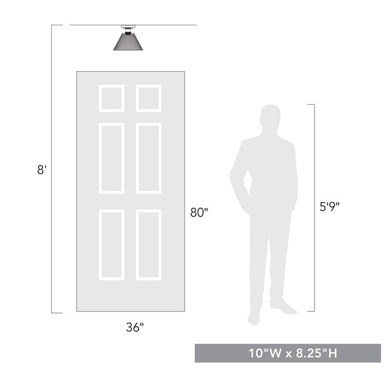 Carver  Semi-Flush