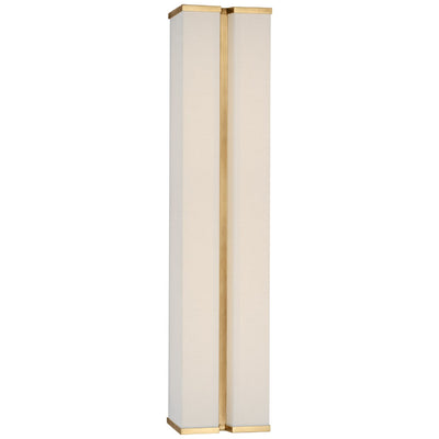 Visual Comfort Signature - PCD 2251HAB/L - LED Wall Sconce - Vernet - Hand-Rubbed Antique Brass and Linen