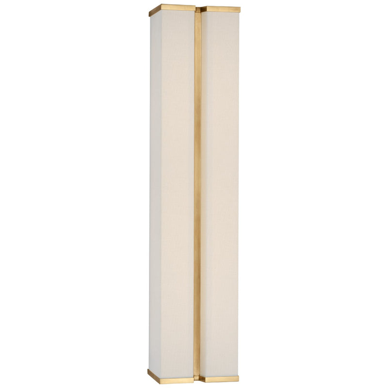 Visual Comfort Signature - PCD 2251HAB/L - LED Wall Sconce - Vernet - Hand-Rubbed Antique Brass and Linen