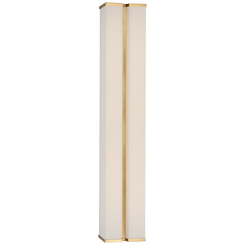 Visual Comfort Signature - PCD 2252HAB/L - LED Wall Sconce - Vernet - Hand-Rubbed Antique Brass and Linen