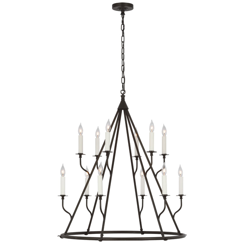 Visual Comfort Signature - JN 5175AI - LED Chandelier - Lorio - Aged Iron