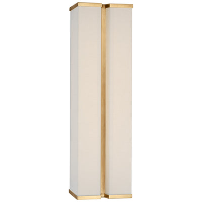 Visual Comfort Signature - PCD 2250HAB/L - LED Wall Sconce - Vernet - Hand-Rubbed Antique Brass and Linen