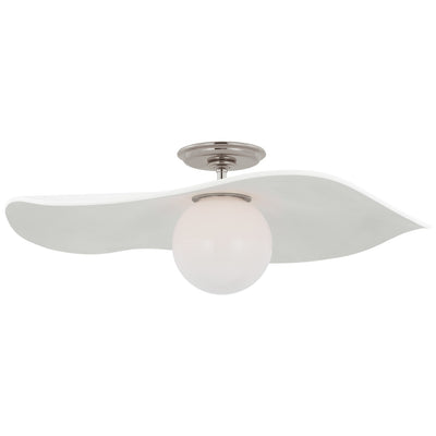 Visual Comfort Signature - WS 4040PN-WHT - LED Semi-Flush Mount - Mahalo - Polished Nickel