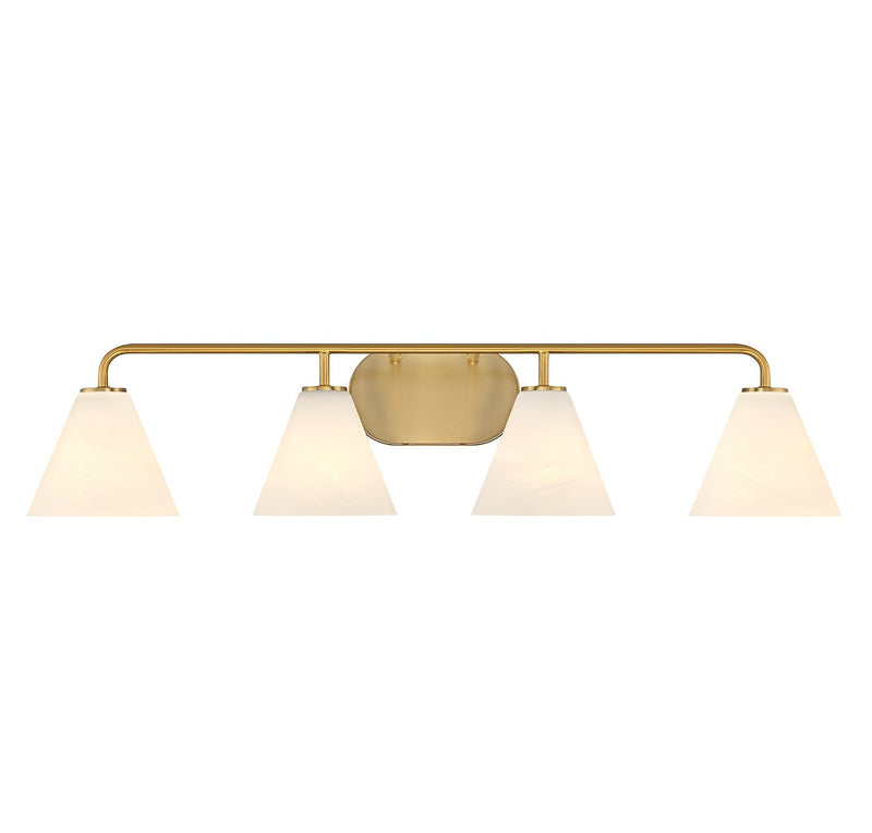 Savoy House - 8-2988-4-322 - Four Light Bathroom Vanity - Blair - Warm Brass