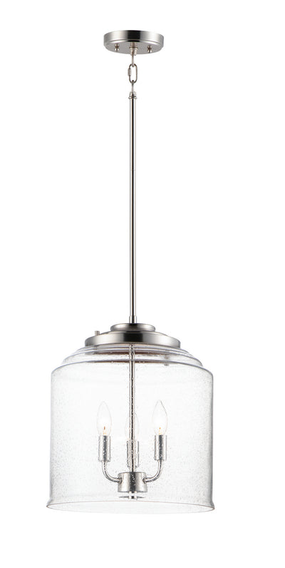 Maxim - 12273CDSN - Three Light Pendant - Acadia - Satin Nickel