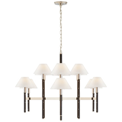 Ralph Lauren - RL 5572PN/BKE-L - 12 Light Chandelier - Radford - Polished Nickel and Black Ebony