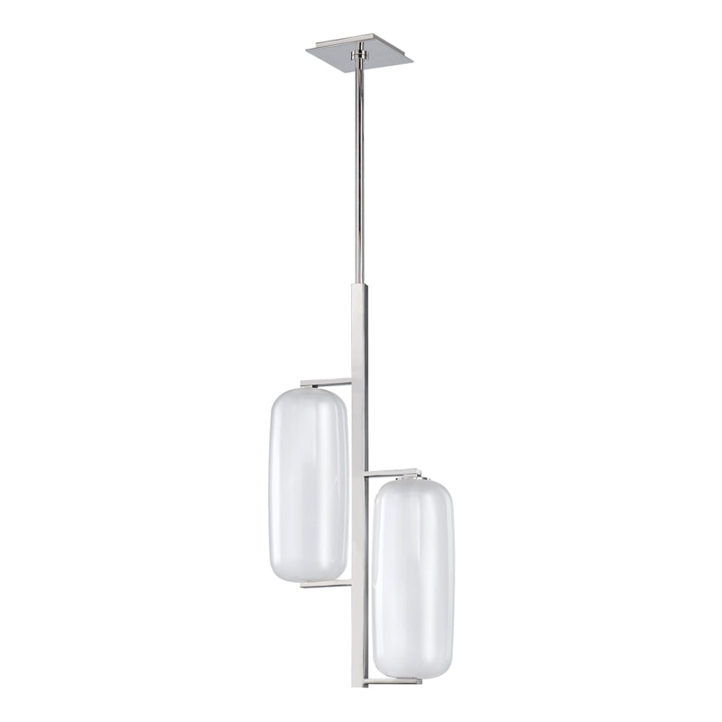 Hudson Valley - 3472-PN - Two Light Pendant - Pebble - Polished Nickel