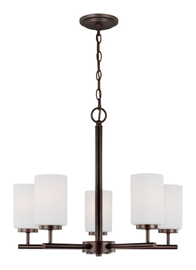 Generation Lighting - 31161-710 - Five Light Chandelier - Oslo - Bronze