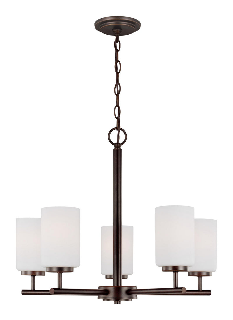 Generation Lighting - 31161-710 - Five Light Chandelier - Oslo - Bronze