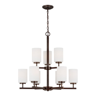 Generation Lighting - 31162EN3-710 - Nine Light Chandelier - Oslo - Bronze