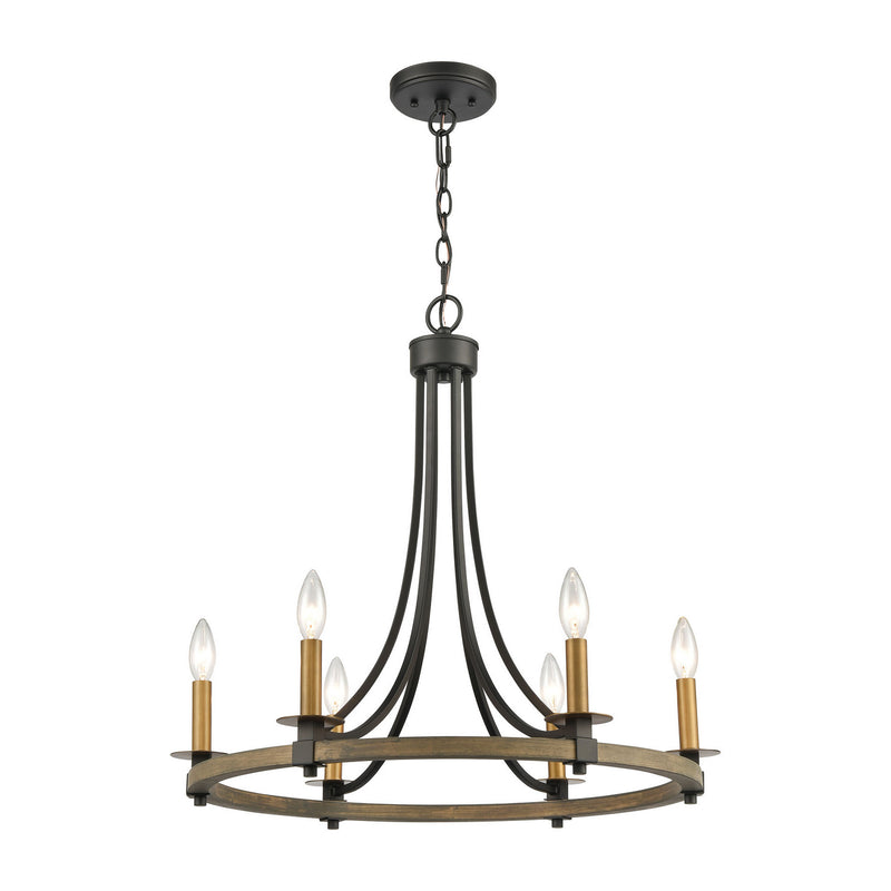 ELK Home - 16548/6 - Six Light Chandelier - Woodbridge - Matte Black