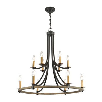 ELK Home - 16549/12 - 12 Light Chandelier - Woodbridge - Matte Black