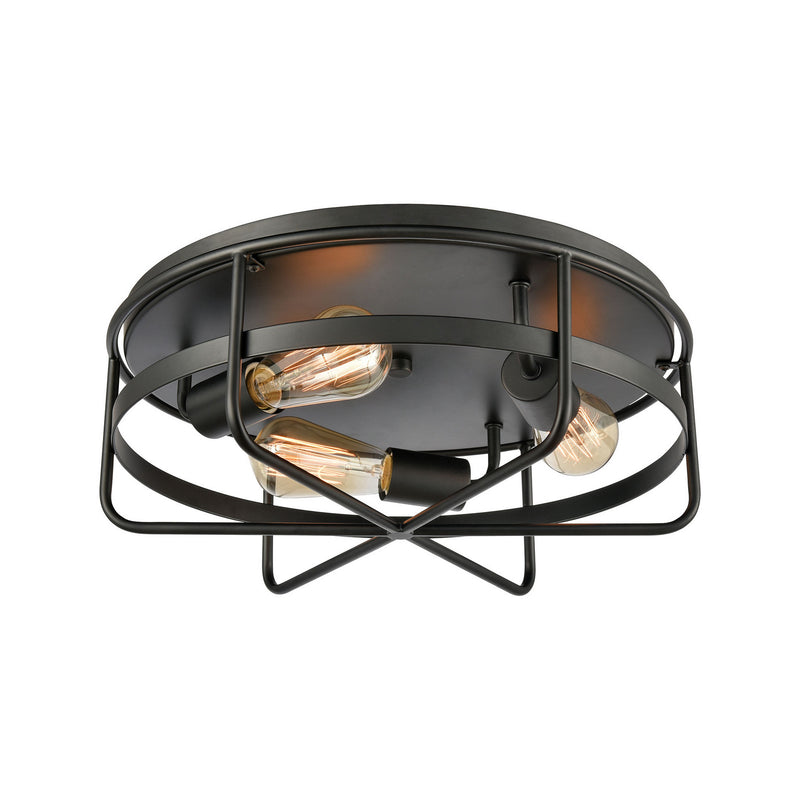 ELK Home - 46382/3 - Three Light Flush Mount - Wickshire - Matte Black